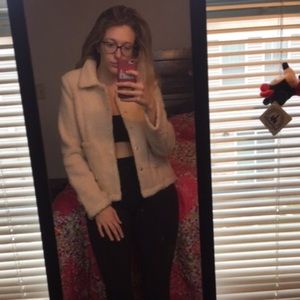 Shop Hopes Cream Teddy Jacket